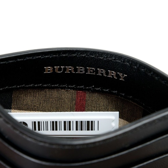 Burberry Unisex Leather Black Credit Card Case - Picture 3 of 3